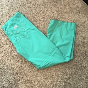 Small, green, Blue Sky Scrub pants